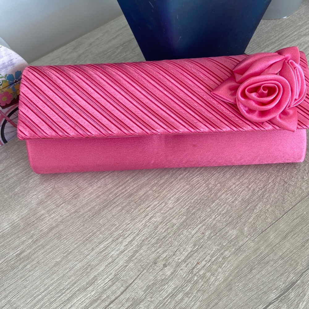Pink evening bag
